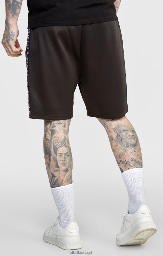 homens vestuário 6884ZR611 SikSilk short preto com fita