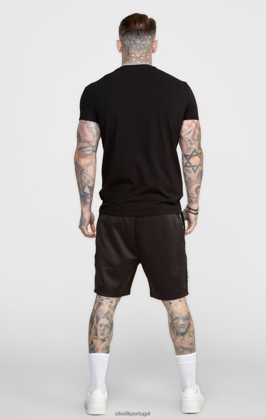 homens vestuário 6884ZR611 SikSilk short preto com fita