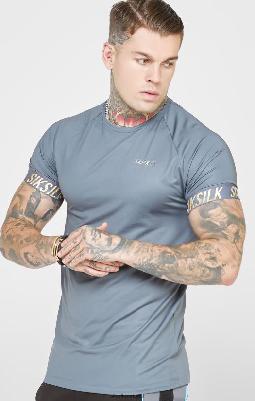 homens vestuário 6884ZR365 SikSilk camiseta esportiva de carvão vegetal