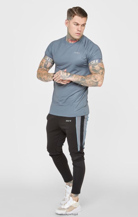 homens vestuário 6884ZR365 SikSilk camiseta esportiva de carvão vegetal