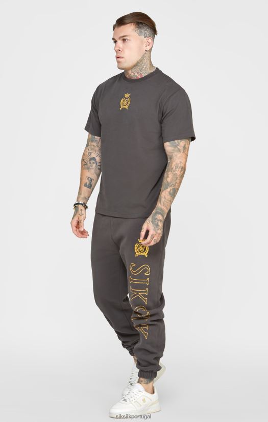 homens vestuário 6884ZR375 SikSilk camiseta preta em folha