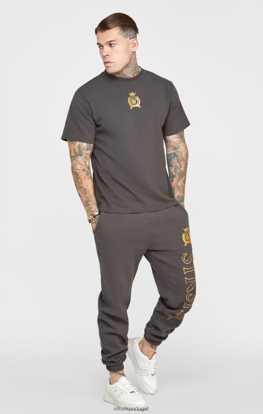 homens vestuário 6884ZR375 SikSilk camiseta preta em folha