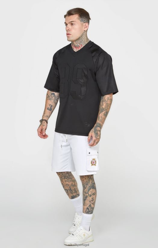 homens vestuário 6884ZR402 SikSilk camiseta preta grande de manga curta
