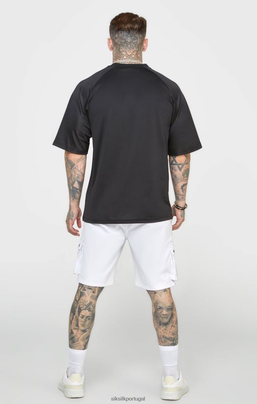 homens vestuário 6884ZR402 SikSilk camiseta preta grande de manga curta