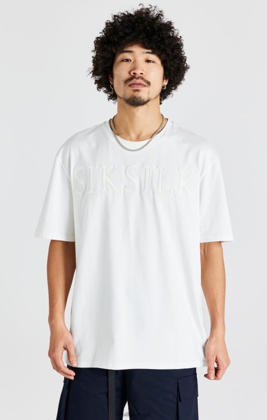 homens vestuário 6884ZR404 SikSilk camiseta oversized com logo bege