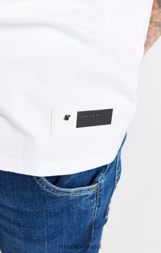 homens vestuário 6884ZR410 SikSilk camiseta branca grande