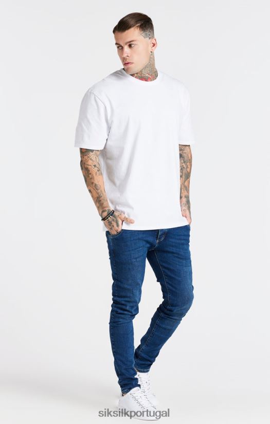 homens vestuário 6884ZR410 SikSilk camiseta branca grande