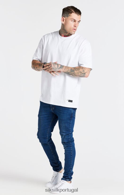 homens vestuário 6884ZR410 SikSilk camiseta branca grande