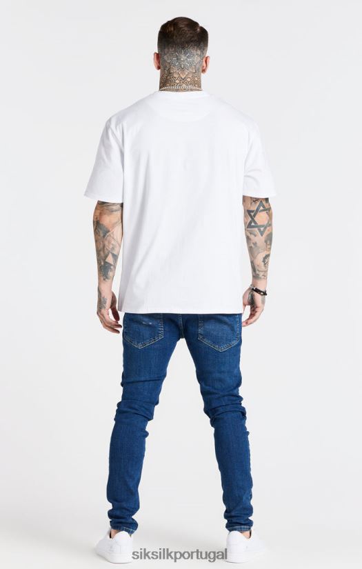 homens vestuário 6884ZR410 SikSilk camiseta branca grande