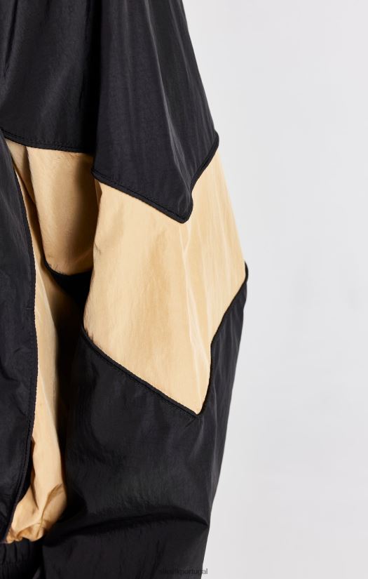 homens vestuário 6884ZR468 SikSilk jaqueta bomber preta com painéis