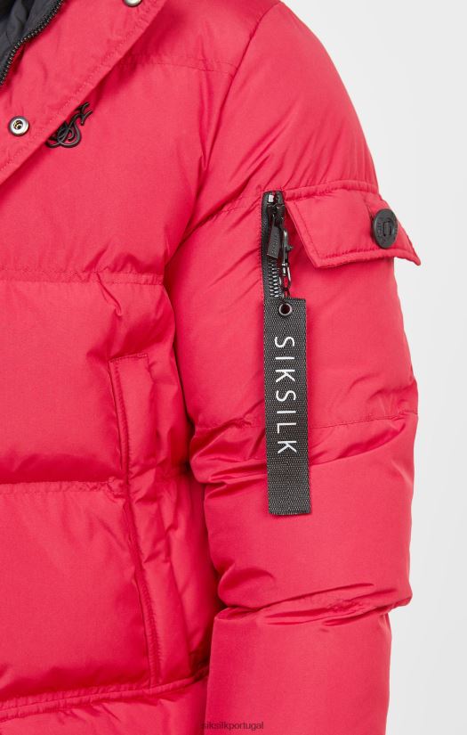 homens vestuário 6884ZR470 SikSilk parka ártica vermelha