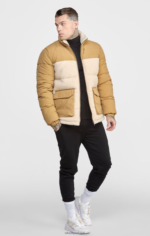 homens vestuário 6884ZR474 SikSilk jaqueta bolha de pedra