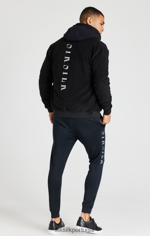 homens vestuário 6884ZR475 SikSilk jaqueta bomber preta refletiva