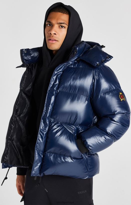 homens vestuário 6884ZR478 SikSilk jaqueta puffer marinho