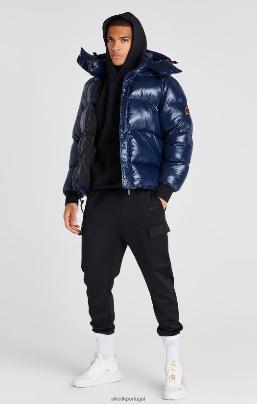 homens vestuário 6884ZR478 SikSilk jaqueta puffer marinho