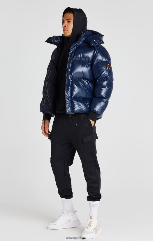 homens vestuário 6884ZR478 SikSilk jaqueta puffer marinho
