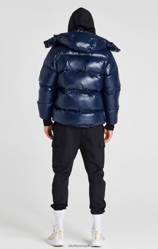 homens vestuário 6884ZR478 SikSilk jaqueta puffer marinho
