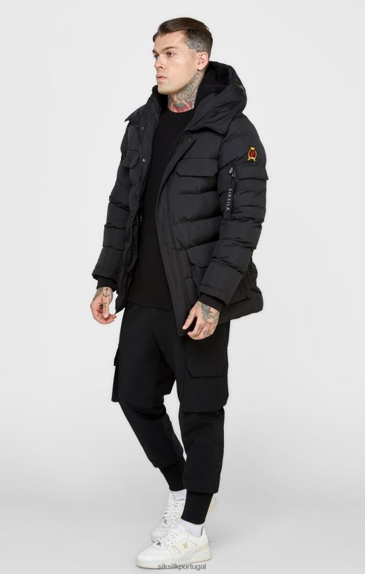 homens vestuário 6884ZR480 SikSilk casaco parka preto