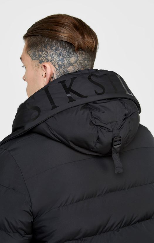 homens vestuário 6884ZR480 SikSilk casaco parka preto