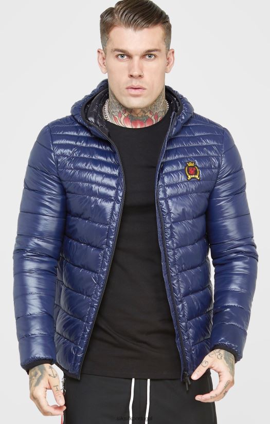 homens vestuário 6884ZR481 SikSilk jaqueta bolha azul empacotável