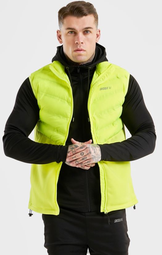 homens vestuário 6884ZR492 SikSilk colete esportivo amarelo