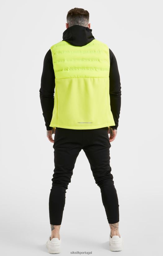 homens vestuário 6884ZR492 SikSilk colete esportivo amarelo