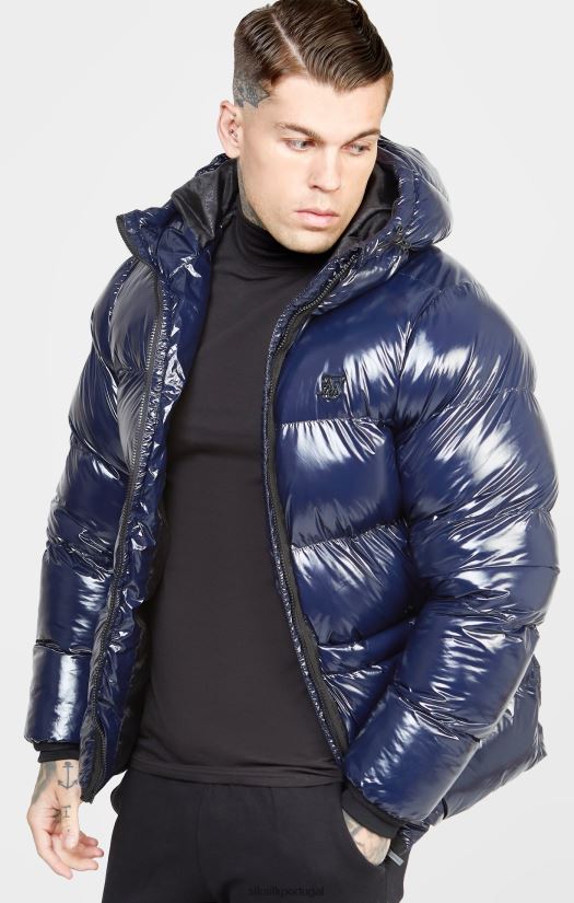 homens vestuário 6884ZR501 SikSilk jaqueta puffer azul marinho