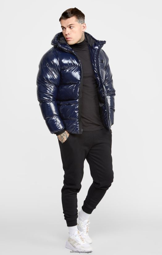 homens vestuário 6884ZR501 SikSilk jaqueta puffer azul marinho