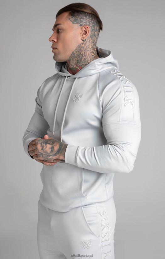 homens vestuário 6884ZR411 SikSilk moletom com capuz cinza