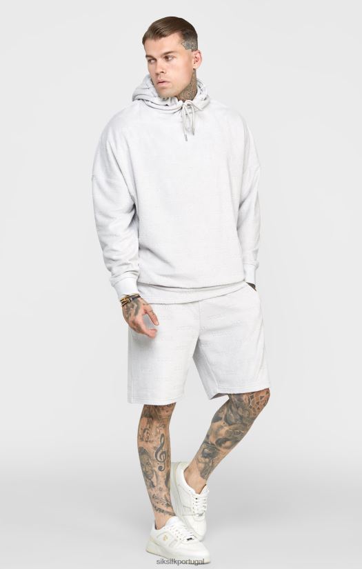homens vestuário 6884ZR420 SikSilk moletom com capuz oversized cinza