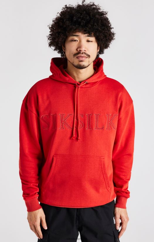 homens vestuário 6884ZR424 SikSilk moletom com apliques vermelhos