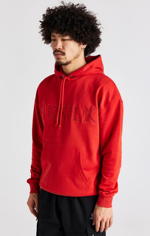 homens vestuário 6884ZR424 SikSilk moletom com apliques vermelhos