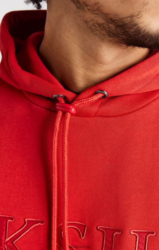 homens vestuário 6884ZR424 SikSilk moletom com apliques vermelhos