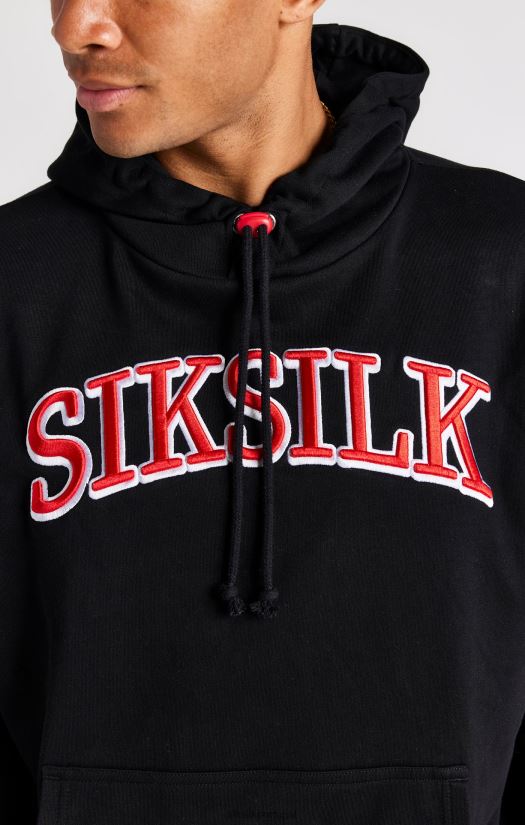 homens vestuário 6884ZR426 SikSilk moletom preto grande