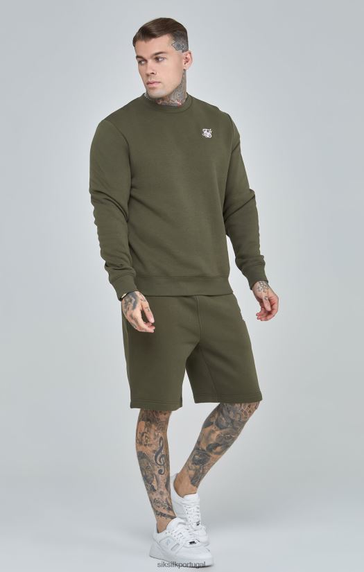 homens vestuário 6884ZR441 SikSilk moletom essencial cáqui
