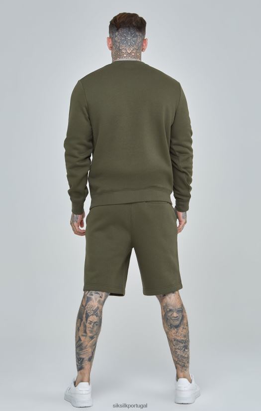 homens vestuário 6884ZR441 SikSilk moletom essencial cáqui