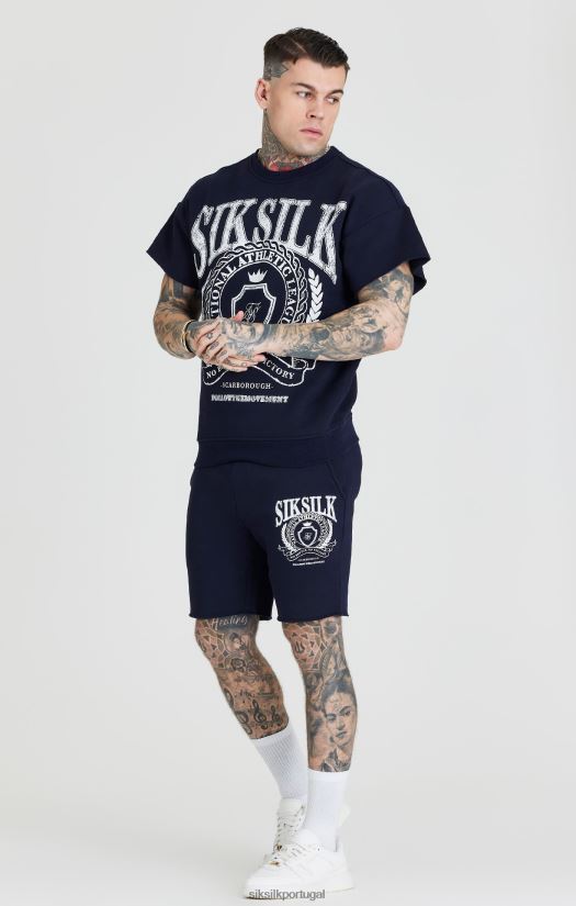 homens vestuário 6884ZR445 SikSilk moletom do time do colégio da marinha