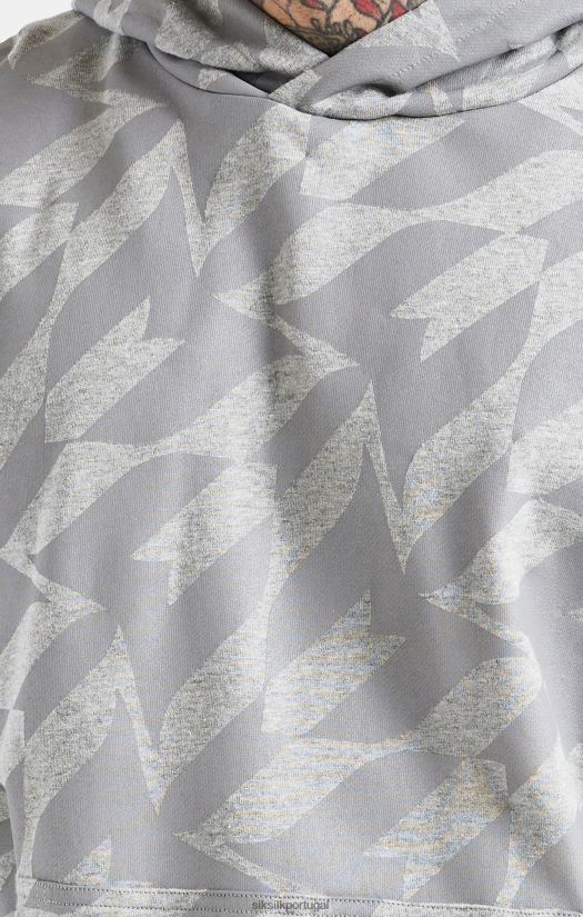 homens vestuário 6884ZR447 SikSilk x moletom com estampa prata messi