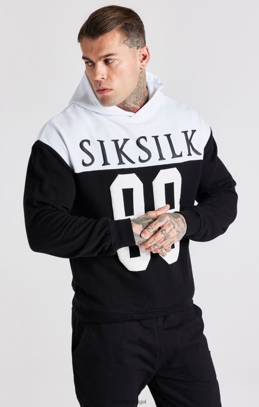 homens vestuário 6884ZR457 SikSilk moletom preto oversized com estampa retro 89