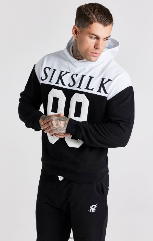 homens vestuário 6884ZR457 SikSilk moletom preto oversized com estampa retro 89
