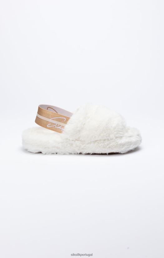 mulheres calçados 6884ZR271 SikSilk chinelo branco fofo