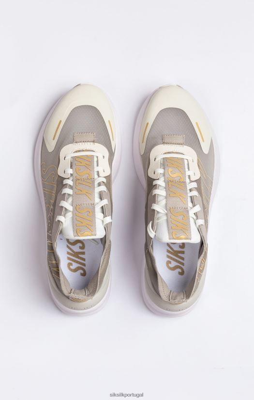 mulheres calçados 6884ZR255 SikSilk tênis de corrida mako bege