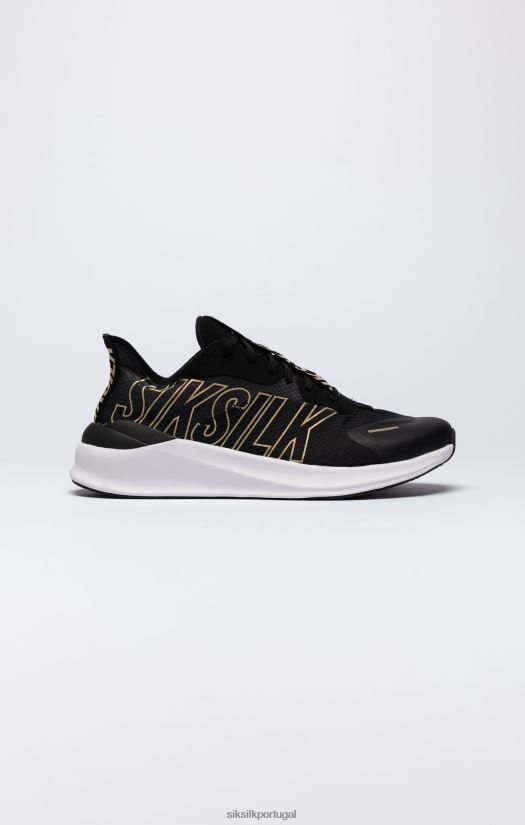 mulheres calçados 6884ZR258 SikSilk tênis de corrida de desempenho mako preto