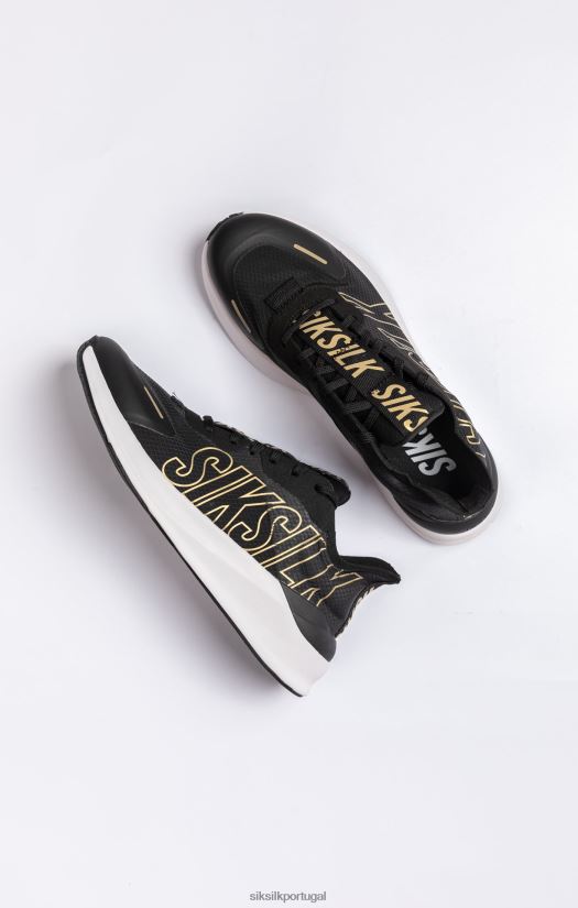 mulheres calçados 6884ZR258 SikSilk tênis de corrida de desempenho mako preto