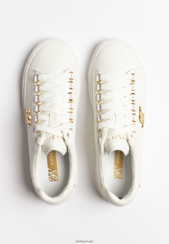 mulheres calçados 6884ZR269 SikSilk efeito pele de cobra barra branca