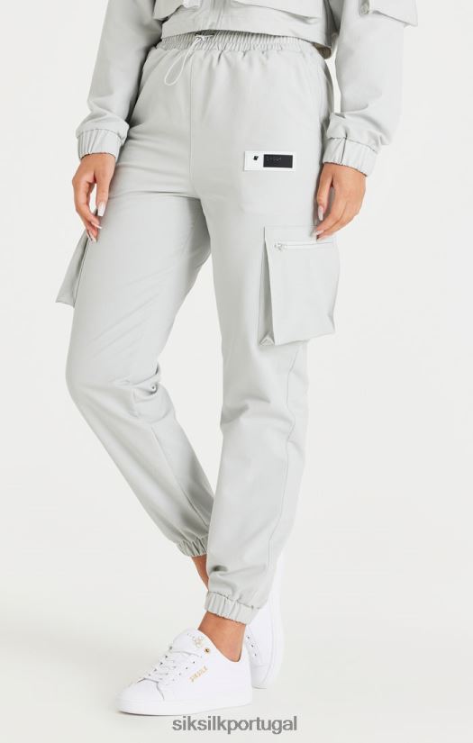 mulheres vestuário 6884ZR179 SikSilk calça cargo cinza