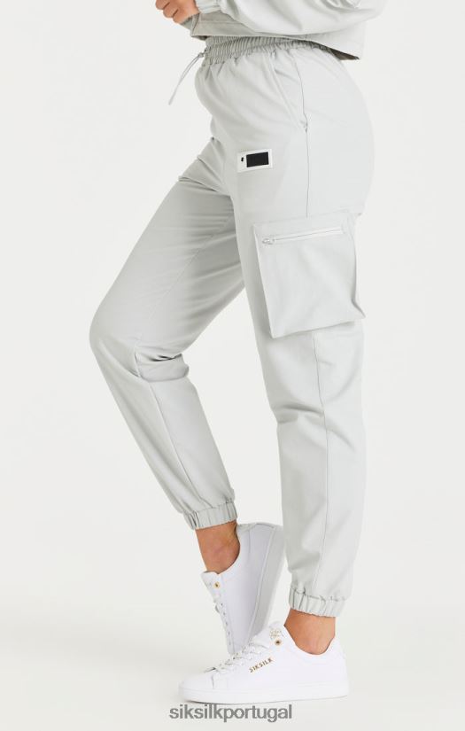 mulheres vestuário 6884ZR179 SikSilk calça cargo cinza
