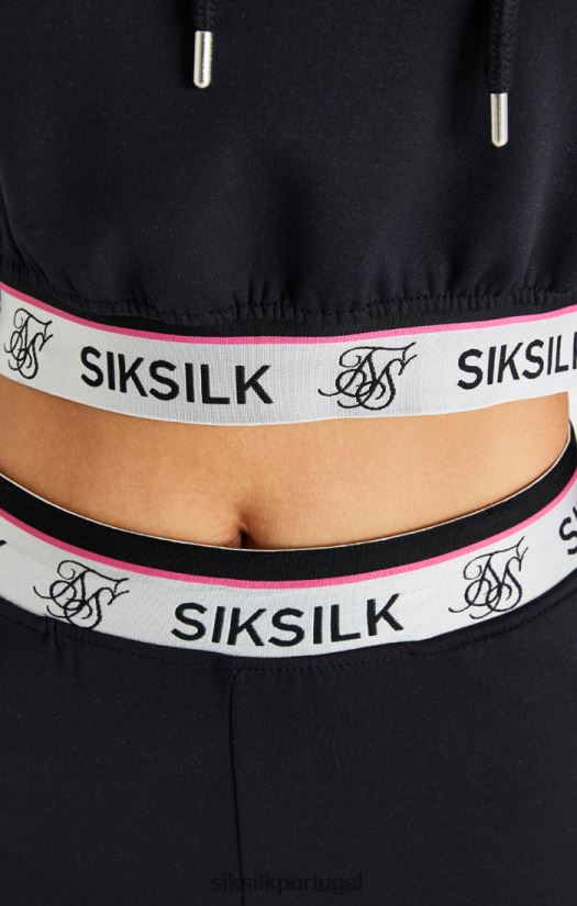 mulheres vestuário 6884ZR185 SikSilk calça preta