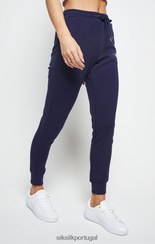mulheres vestuário 6884ZR165 SikSilk jogger essencial marinho