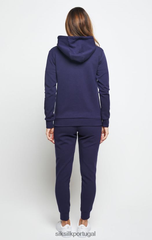 mulheres vestuário 6884ZR165 SikSilk jogger essencial marinho